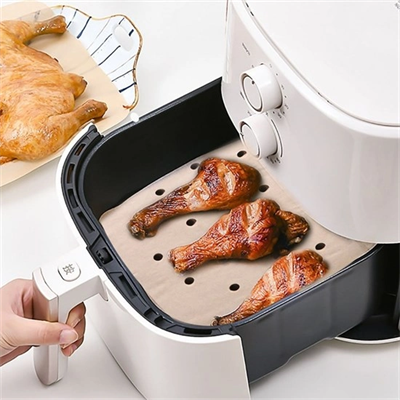 50 Adet Air Fryer Pişirme Kağıdı Tek Kullanımlık Hava Fritöz Yapışmaz Yağlı Kağıt Delikli Model Bx40