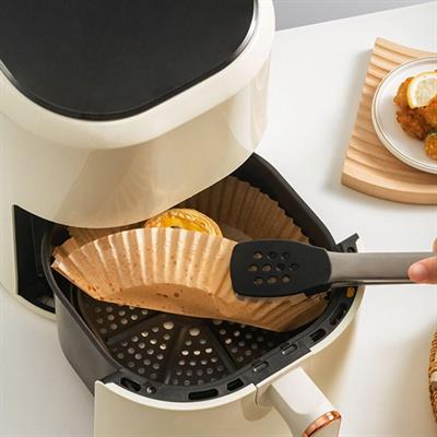 50 Adet Air Fryer Pişirme Kağıdı Tek Kullanımlık  23 Cm Yuvarlak Pişirme Kağıdı XXL PVC li (3936)