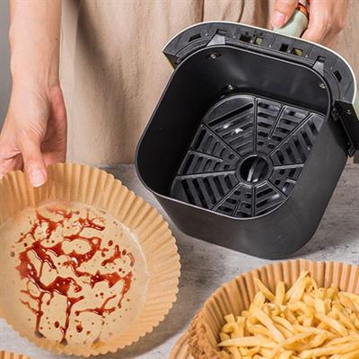 50 Adet Air Fryer Pişirme Kağıdı Tek Kullanımlık  23 Cm Yuvarlak Pişirme Kağıdı XXL PVC li (3936)