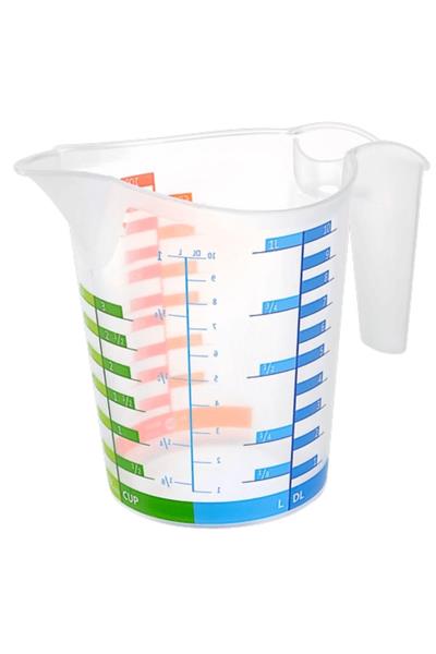 500 ml Renkli Dereceli Sert Plastik Mutfak Ölçü Kabı (3936)