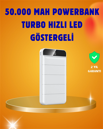 50000mAh LED Göstergeli Taşınabilir Şarj Cihazı