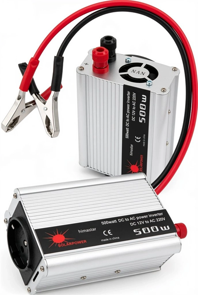500W 12V Akü İnverteri 220V AC Çıkışlı USB Portlu Fanlı Güç Dönüştürücü Araç Karavan Kullanımı