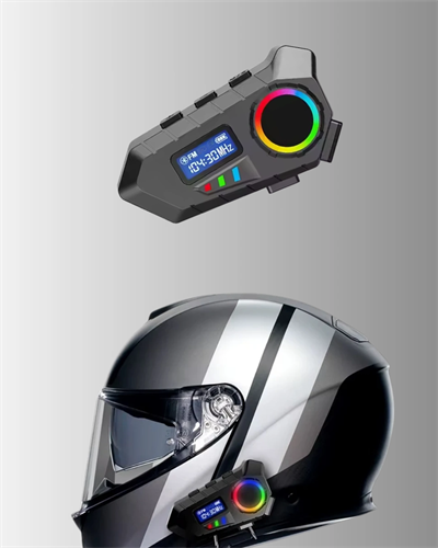 500mAh Bataryalı Bluetooth 5.4  İnterkom LED Ekranlı FM Destekli