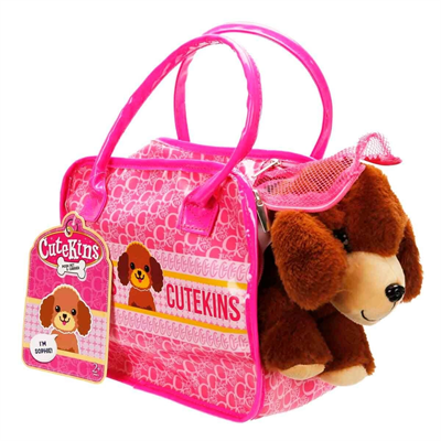 50585 Cutekins Taşıma Çantalı Peluş Köpek