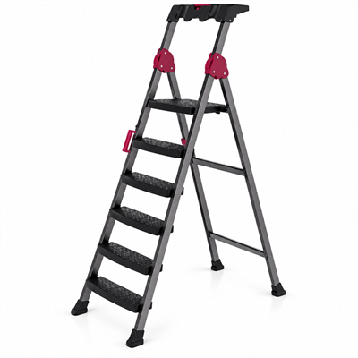 5+1 Basamaklı Metal Merdiven 150kg.taşıma Bx40