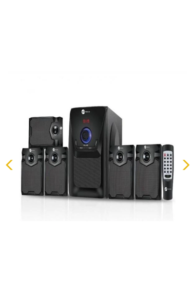 5+1 bluetoothlu kumandalı multimedia ses sistemi hoparlör siyah çoklu bağlantı 2 yıl garantili