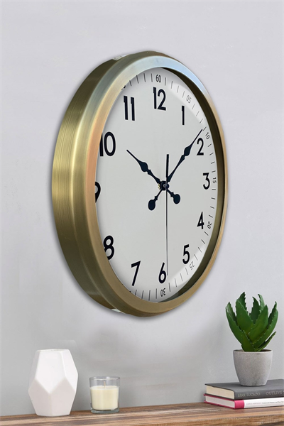 52 cm Eskitme Metal Dekoratif Duvar Saati