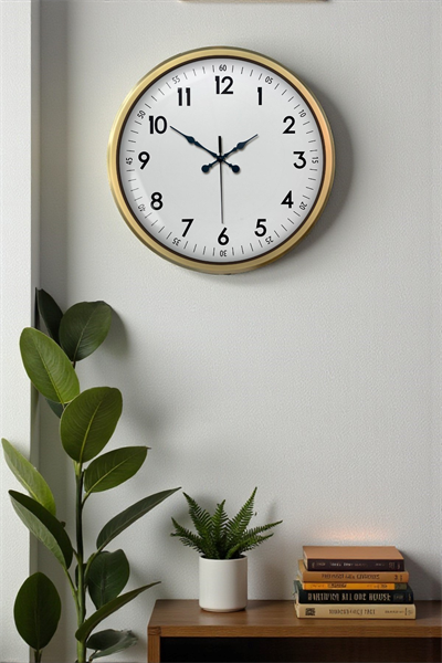 52 cm Eskitme Metal Dekoratif Duvar Saati