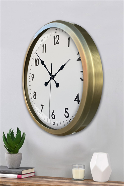 52 cm Eskitme Metal Dekoratif Duvar Saati
