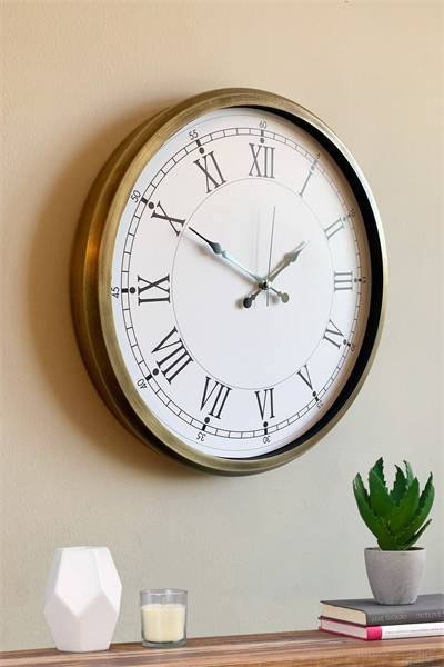 52 cm Eskitme Metal Retro Duvar Saati