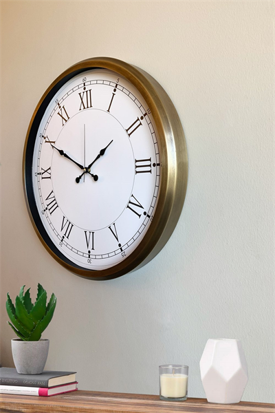 52 cm Eskitme Metal Retro Duvar Saati