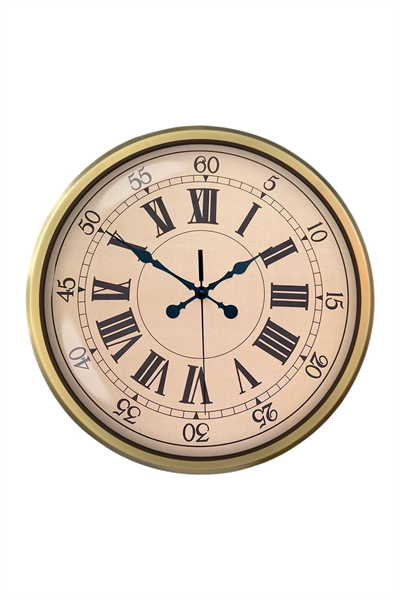 52 cm Eskitme Metal Roma Rakamlı Duvar Saati