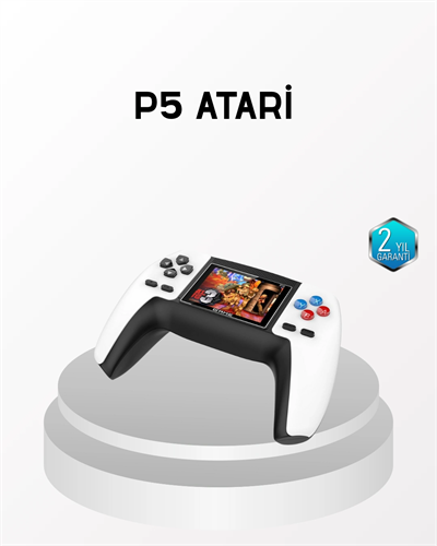 520 Klasik Oyunlu P5™ ControllerView Retro Konsol – Şarjlı,  Ergonomik Tasarım