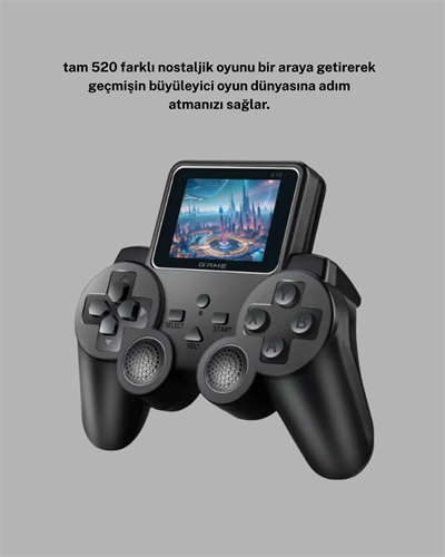 520 Oyunlu Atari S10 El Konsolu – Retro Tasarım, Şarjlı ve Taşınabilir Oyun Deneyimi