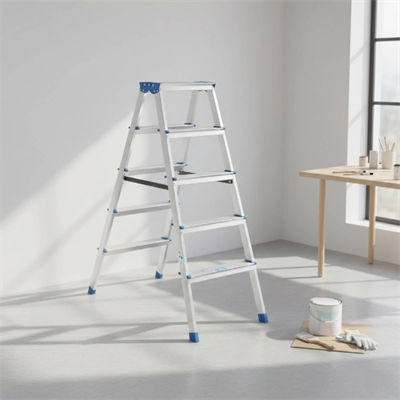 5+5 Çift Basamaklı Alüminyum Metal Merdiven