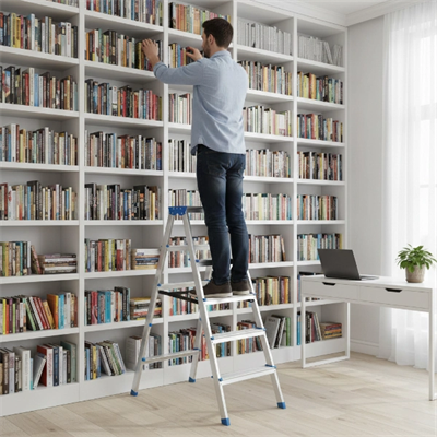 5+5 Çift Basamaklı Alüminyum Metal Merdiven