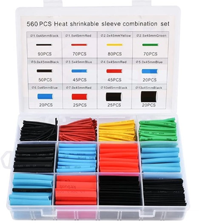 560 Parça Set Isıyla Daralan Makaron Kablo Koruyucu Kılıf Bx40