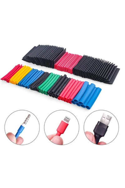 560 Parça Set Isıyla Daralan Makaron Kablo Koruyucu Kılıf