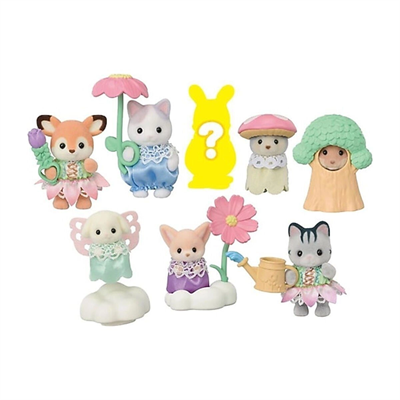 5823 Sylvanian Families Bebek Minifigür Çiçek Serisi Tekli Sürpriz Figür +4 yaş
