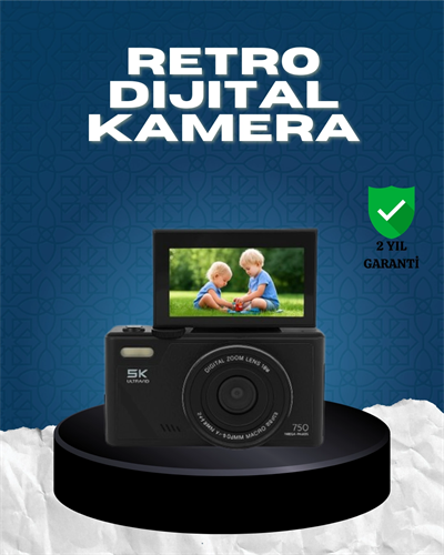 5K UHD Dijital Kamera 75MP Sensör 18x Zoom Stabilizasyonlu