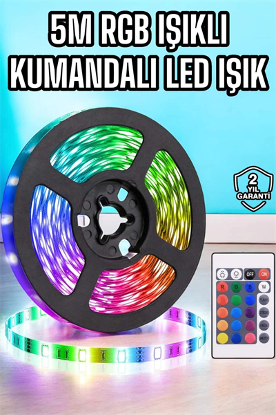 5M RGB Işıklı Her Ortama Uygun Led Işık