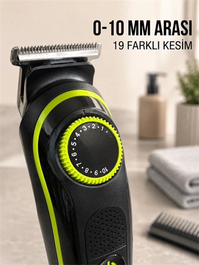 5i 1 Arada Erkek Tıraş Makinesi Hassas Kesim Sıfır Tıraş ve Sakal Bakım Seti