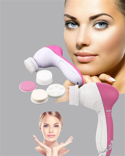 5’i 1 Arada Yüz Temizleme Cihazı – Masaj, Fırça, Peeling ve Krem Uygulama Aparatlı
