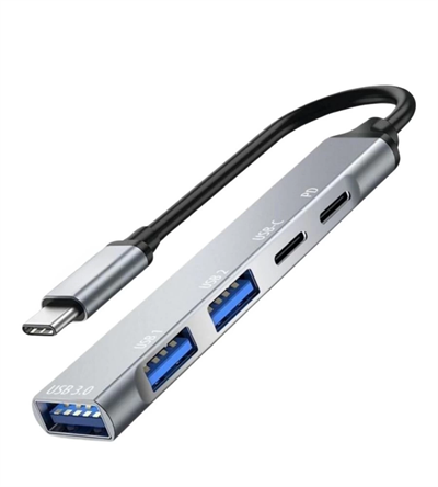 5in1 Metal USB Hub – Yüksek Hızlı Çoklayıcı, 5 Bağlantı Noktalı, Dayanıklı ve Taşınabilir Tasarım