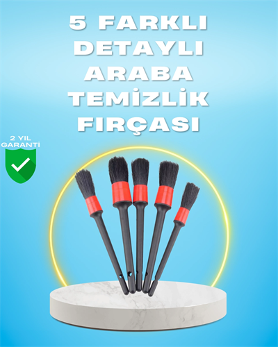 5li Araba Temizlik Fırçaları-Farklı Boyutlu Fırçalarla Derinlemesine Temizlik