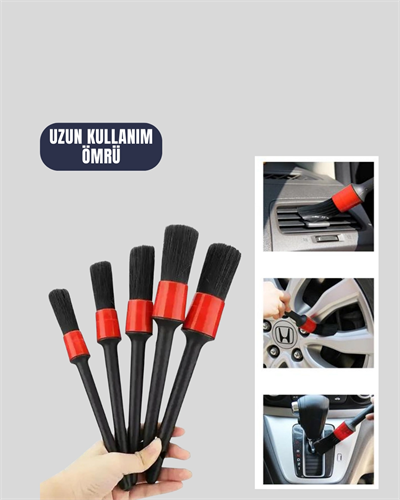 5li Araç Temizlik Fırça Seti-Detaylı Temizlik İçin Çok Amaçlı Fırçalar