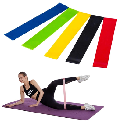 5li Egzersiz Direnç Bant Seti Pilates Crossfit Ekipmanları Bx40