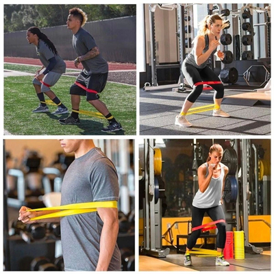 5li Egzersiz Direnç Bant Seti Pilates Crossfit Ekipmanları Bx40