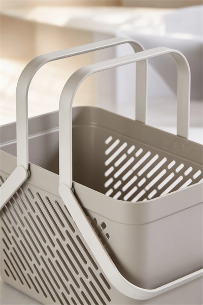 5li Gri Kulplu Sepet Çok Amaçlı Mutfak Banyo Düzenleyici Organizer Seti