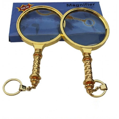 5x90mm Tüm Metal Altın Renkli, Hediye Büyüteç,optik Lensler Ile Çinko Alaşım Metal Çerçeve