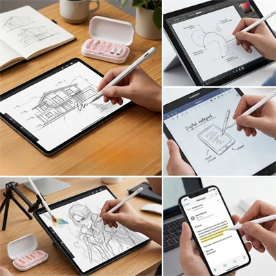 6 Adet Farklı Uçlı Universal Dokunmatik Kalem Ucu – Tablet Ve Telefon Uyumlu Stylus Pen Yedek Başlıkları Bx40