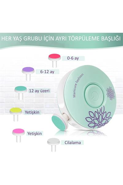 6 Başlıklı Pilli Tırnak Törpüsü ( Bebekler Kullanılabilir )  (3936)