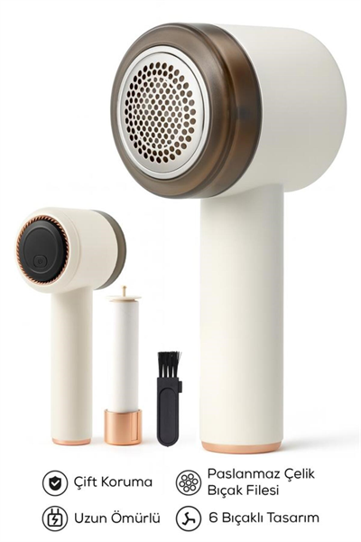 6 Bıçaklı 2 Kademeli  Tüy Tiftik  Şarjlı   Temizleme Makinesi Ve Tüy Toplama Rulosu (Yedek Bıçaklı)