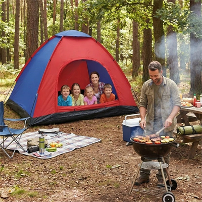 6 Kişilik Manuel Kurulum Kamp Çadırı – Aile, Doğa, Piknik Ve Outdoor Kamp Çadırı 220x250x150 Cm Bx40