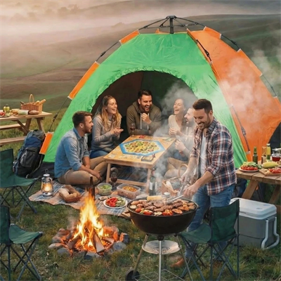 6 Kişilik Otomatik Kurulum Kamp Çadırı – Outdoor Aile, Doğa, Suya Dayanıklı Hızlı Kurulum Çadır 220x250x160 Cm Bx40
