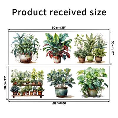 6 li Sticker Saksılı Çiçek Modelleri (3936)