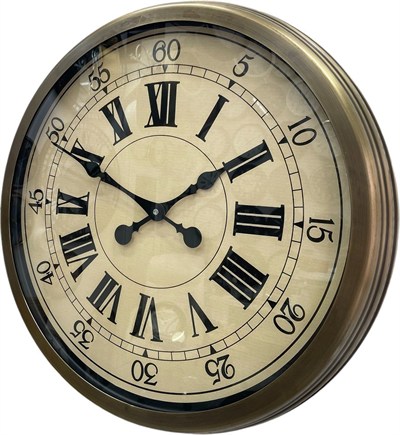 60 Cm Eskitme Metal Eskitme Kadran Duvar Saati