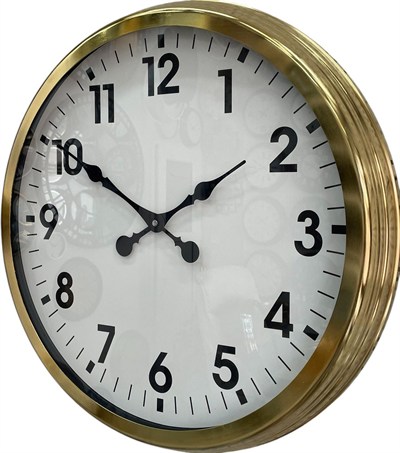 60 Cm Gold Metal Dekoratif Duvar Saati