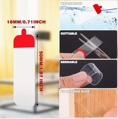 60 Parça Kolay Açılır Güçlü Çift Taraflı Bant 18mm*50mm Bx40