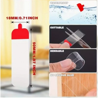 60 Parça Kolay Açılır Güçlü Çift Taraflı Bant 18mmx50mm