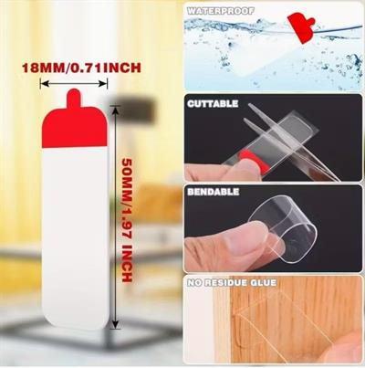 60 Parça Kolay Açılır Güçlü Çift Taraflı Bant 18mm*50mm (3936)