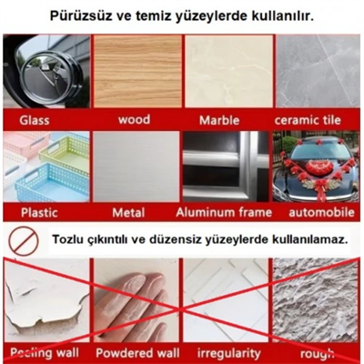 60 Parça Kolay Açılır Güçlü Çift Taraflı Bant 18mmx50mm