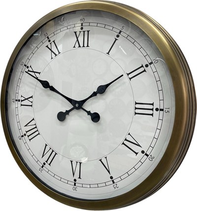 60 cm Eskitme Metal Retro Duvar Saati