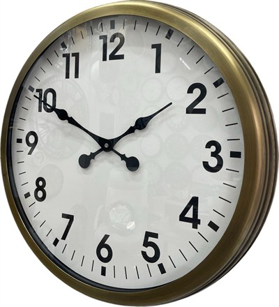 60 cm Eskitme Metal Standart Duvar Saati