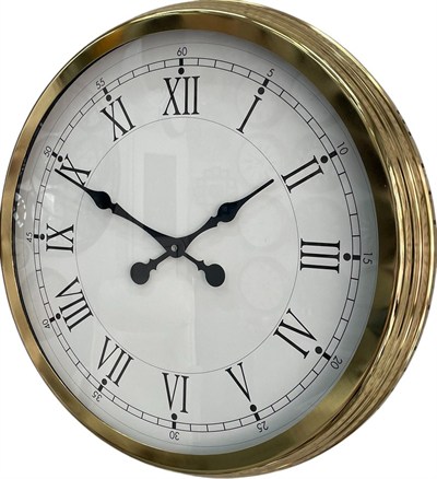 60 cm Gold Metal Dekoratif Roma Rakamlı Duvar Saati