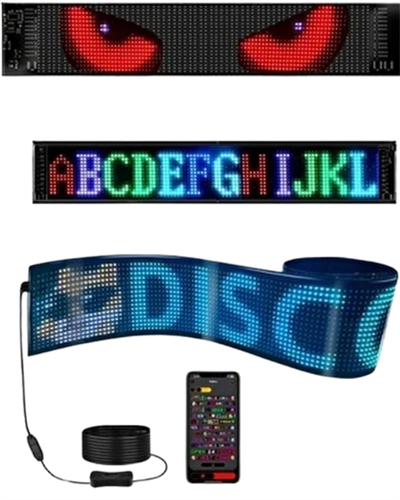 60 cm LED Matrix Panel 16x96 Piksel Bluetooth Kontrollü RGB Kayan Yazı Ekranı